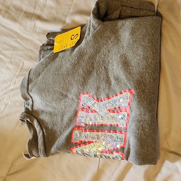 Women's Victoria's Secret Pink Sweatshirt W/Sequins Logo Size S - Picture 7 of 7